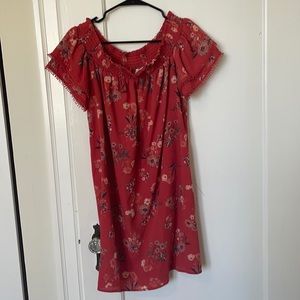 Floral off the shoulder dress size medium
